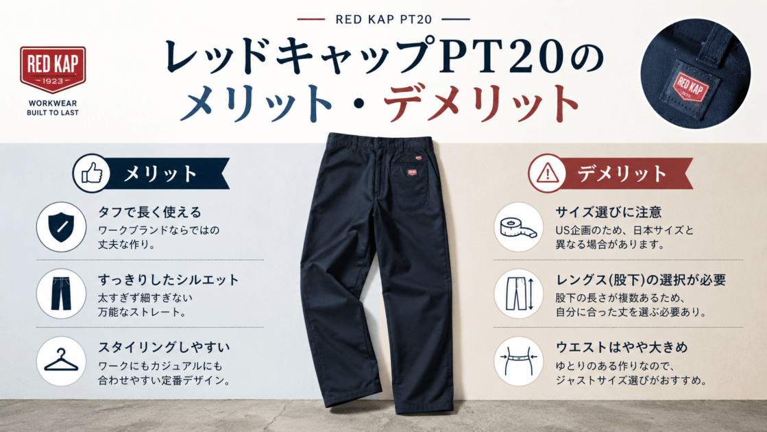 レッドキャップPT20の裁縫が残念!