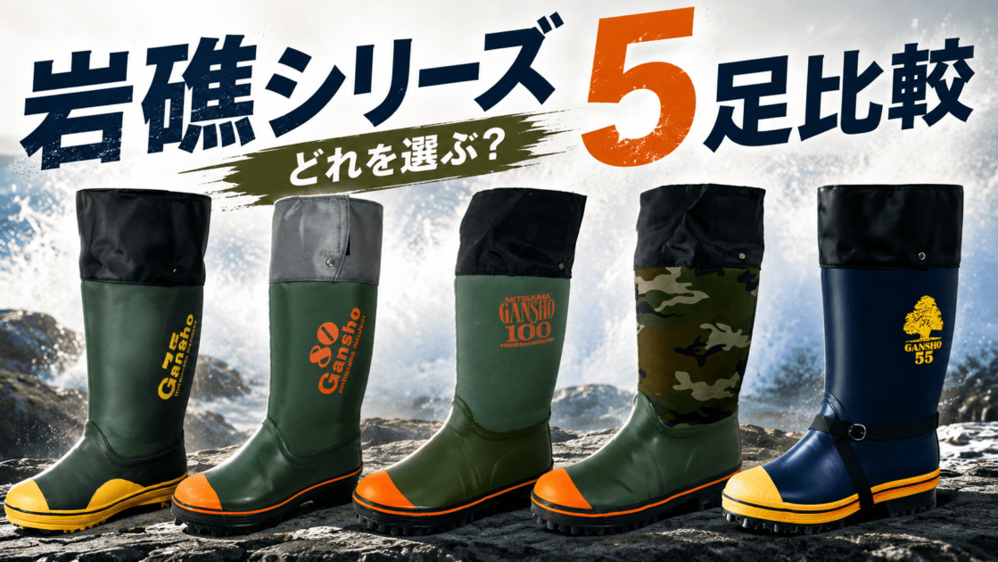 【最強スパイク長靴】ミツウマ岩礁を全5足を徹底調査！あなたはどれを選ぶ？