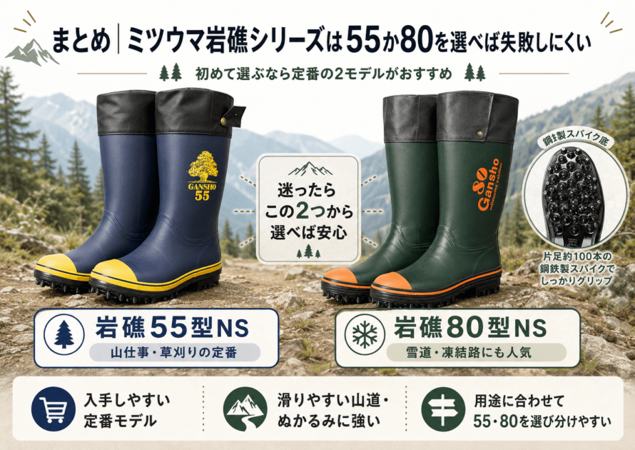 最強スパイク長靴】ミツウマ岩礁を徹底調査！あなたはどれを選ぶ