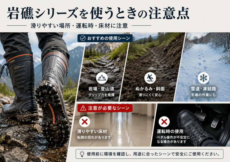 岩礁シリーズを使うときの注意点